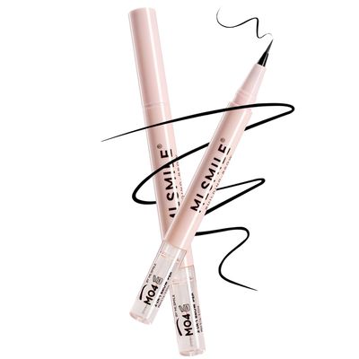 BEUKING Liquid Eyebrow Pencil &amp; Sealing Brow Gel Smudge-Resistant No-Skip Eyeliner, Ultra-Fine Felt-Tip Highly Pigmented Long Lasting Smudge-Proof For Drawing Realistic Eyebrows (Pink-04#BLACK)