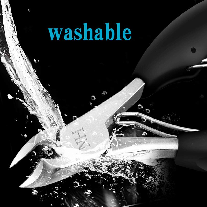 New Huing Podiatrist Toenail Clippers, Professional Thick &amp; Ingrown Toe Nail Clippers for Men &amp; Seniors,Pedicure Clippers Toenail Cutters, Super Sharp Curved Blade Grooming Tool
