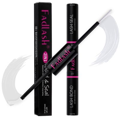 Lash Bond and Seal 10ML Bond and Seal Lash Glue for Individual Lashes Hold 48-72 Hours Cluster Lash Glue DIY Eyelash Extension Kit Self Application at Home