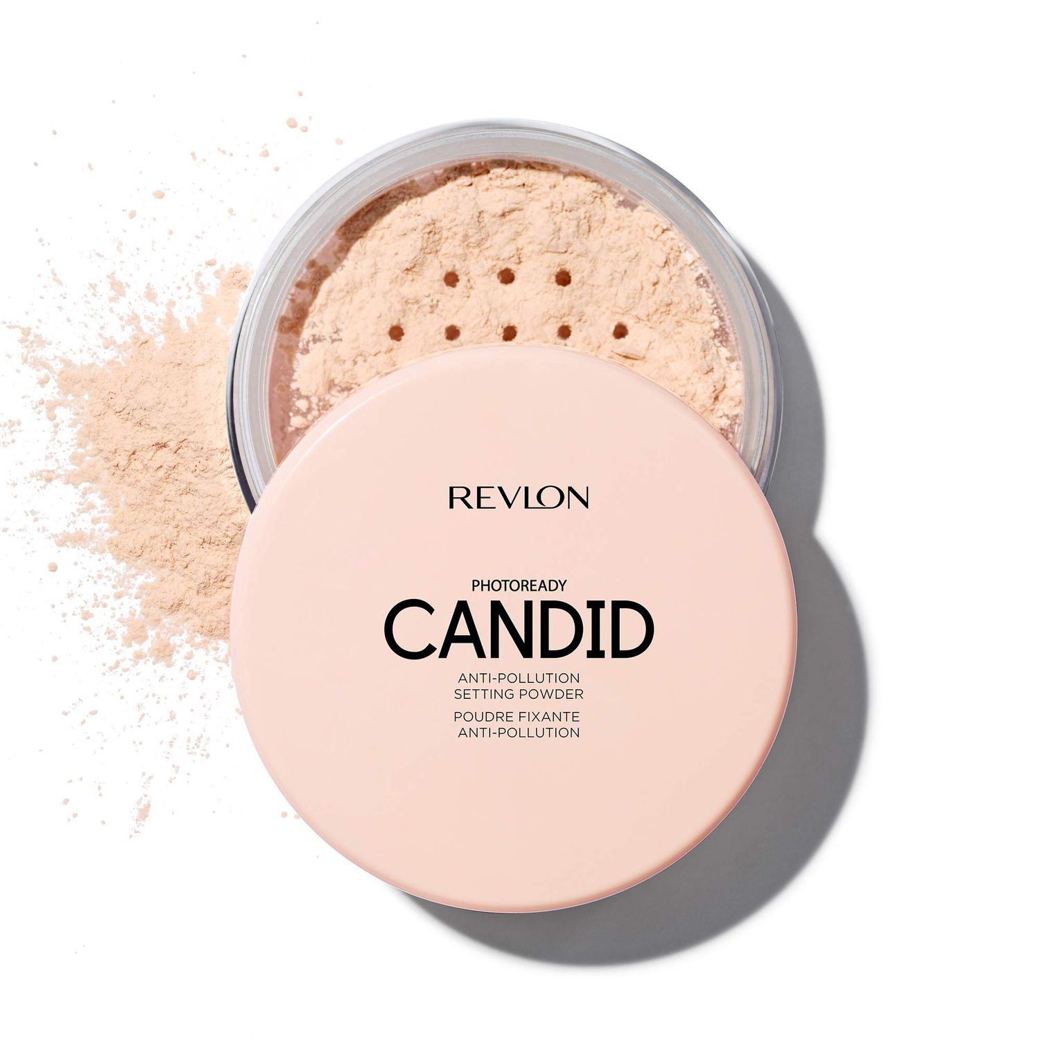 Revlon Setting Powder, PhotoReady Candid Blurring Face Makeup, Anti-Pollution, Lightweight &amp; Breathable High Pigment, Natural Finish, 001 Universal Translucent, 0.5 Oz
