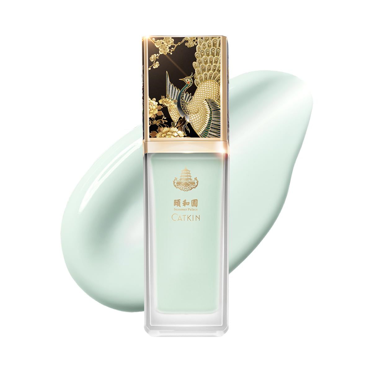 CATKIN Green Tinted Face Makeup Primer Base Even Skin Tone Color Neutralizing for Redness Skin Blur Pores Infused with Hyaluronic acid Soothing Calming for Sensitive Skin
