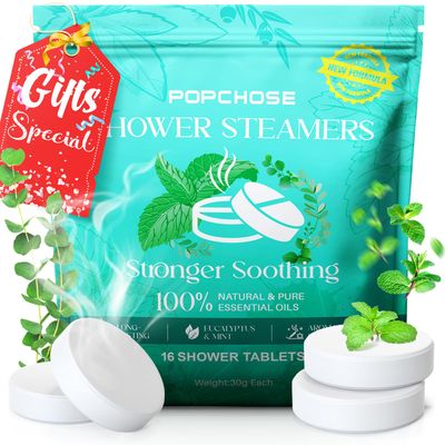 Shower Steamers Aromatherapy 16 Pack, Birthday Gifts for Women, Valentines Day Gifts for Her, Eucalyptus Shower Tablets Essential Oils, Self Care Gift for Mom, Men, Stress, Sinus Relief &amp; Home SPA