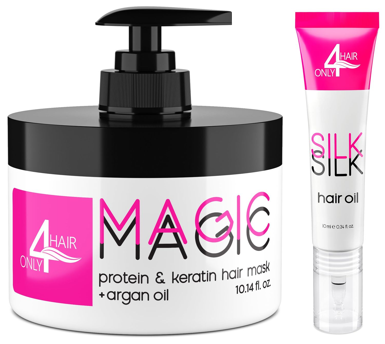 ONLY4HAIR Hair Repair Mask for Dry Damaged Hair Keratin Treatment Protein Argan Oil Deep Conditioning for Color Treated Hair Bleached Frizzy Split Ends Magic