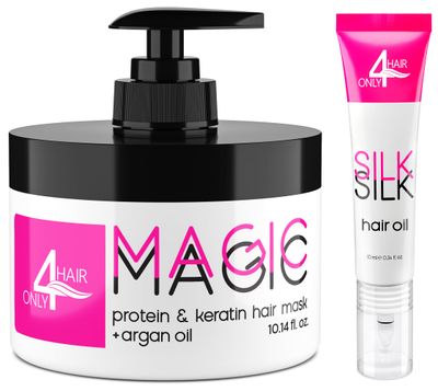 ONLY4HAIR Hair Repair Mask for Dry Damaged Hair Keratin Treatment Protein Argan Oil Deep Conditioning for Color Treated Hair Bleached Frizzy Split Ends Magic