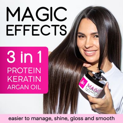 ONLY4HAIR Hair Repair Mask for Dry Damaged Hair Keratin Treatment Protein Argan Oil Deep Conditioning for Color Treated Hair Bleached Frizzy Split Ends Magic