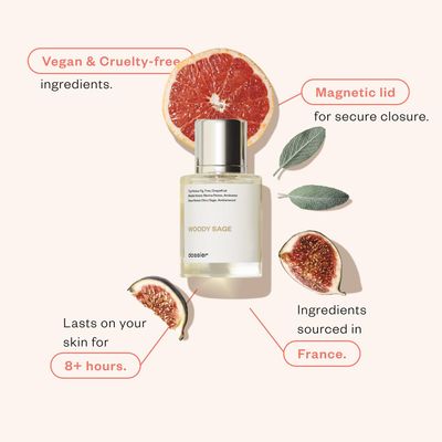 Dossier - Woody Sage - Eau de Parfum - Inspired by J.Malone's Wood Sage & Sea Salt - Perfume Luxury - Pure Infused - Paraben-Free - Vegan - For Women Men Unisex - Fragrance 1.7 Fl oz (Spray 50ml)