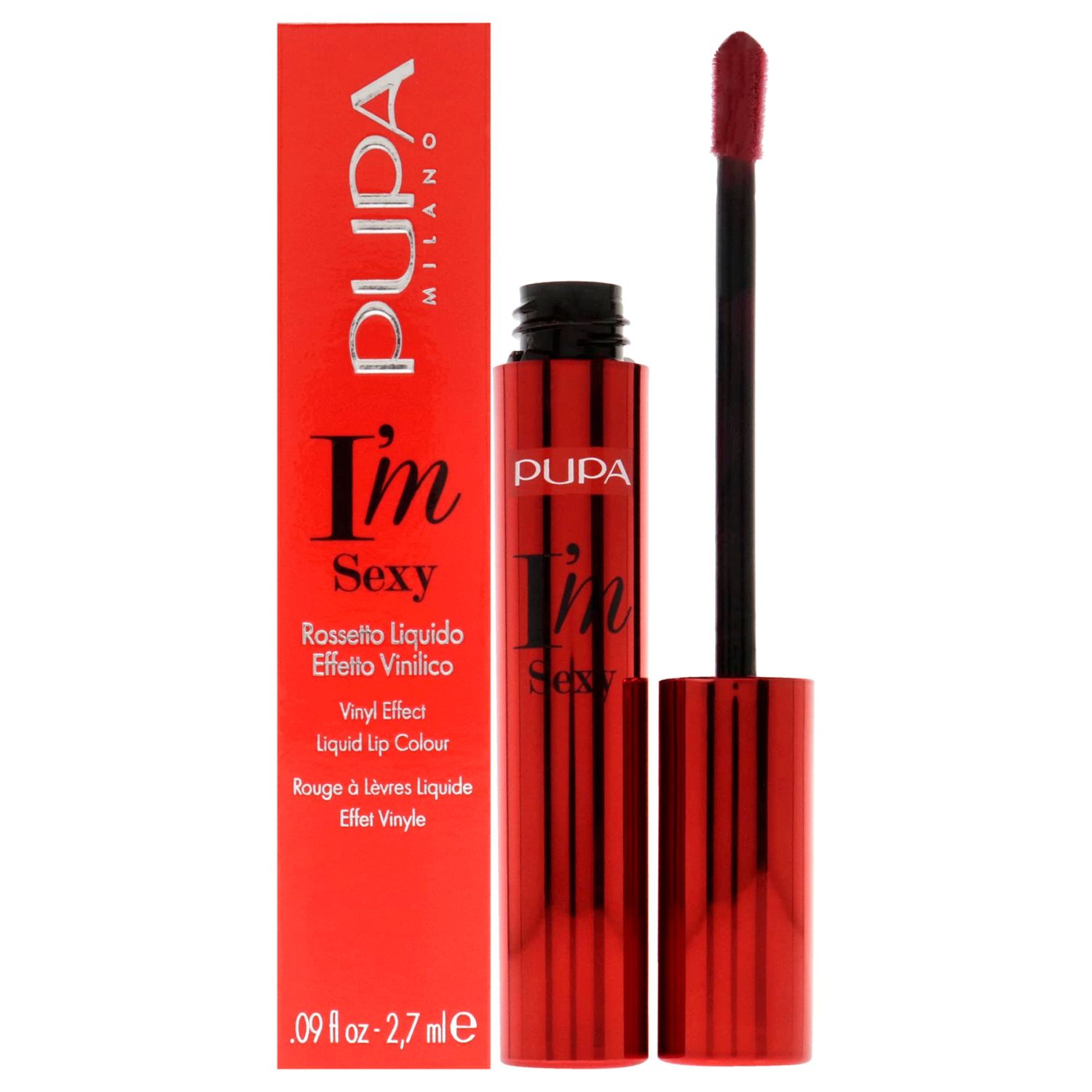Pupa Milano I AM Sexy Vinyl Effect Liquid Lip Colour Lipstick - 006 Strawberry Red Lipstick Women 0.09 oz
