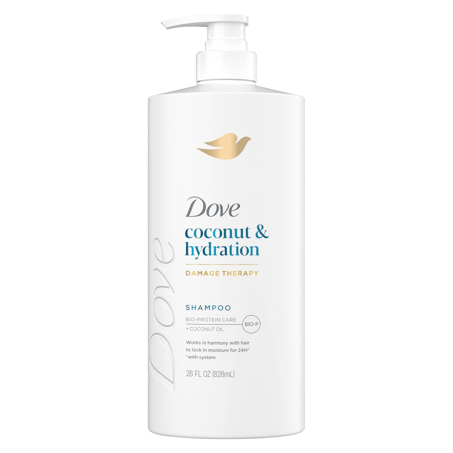 Dove Shampoo Coconut &amp; Hydration for Dry Hair with Bio-Protein Care Technology and Coconut Oil 28 Fl Oz