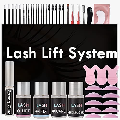 Lash Lift Kit, Lash Lifting At Home, Eyelash Perm With Boost Care, 5 Minutes Keratin Perming Easy To Use Curl Eye Lashes Up to 8 Weeks Semi-Permanent Wave With Strong Glue and Brush