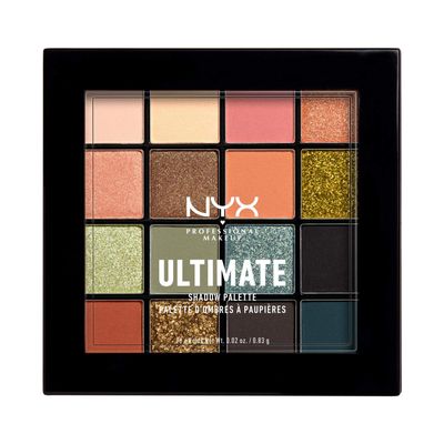 NYX Professional Makeup Ultimate Eye Shadow Palette, Pressed Pigments, Vegan Formula, 16 Shades, Matte, Satin, Metallic, Shade Ultimate Utopia