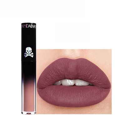 VSTYLE Gothic Style Lip Gloss Matte Lipstick Color Lip Glaze Non-Stick Cup Lip Tint Long Lasting High Pigment Lip Stain Non-Smudge Non Fade Lip Glaze for Daily Halloween Festival Party Lip Makeup (1#)