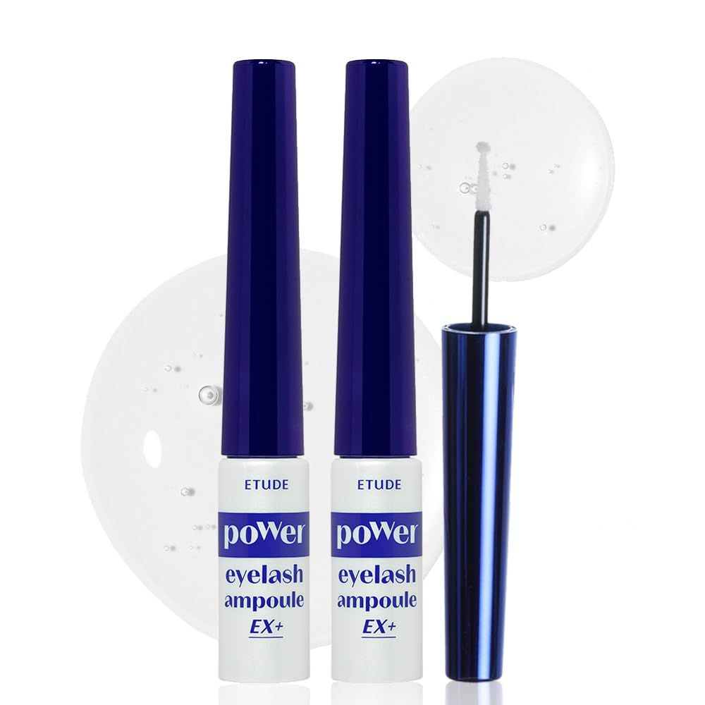 ETUDE Power Eyelash Ampoule (11) SET (1.31fl.oz) | Easy and Comfortable Daily Eyelashes Serum | Eyelash Growth Enhancer with Natural Growth Peptides for Long, Thick Lashes | Korean Makeup, K-beauty