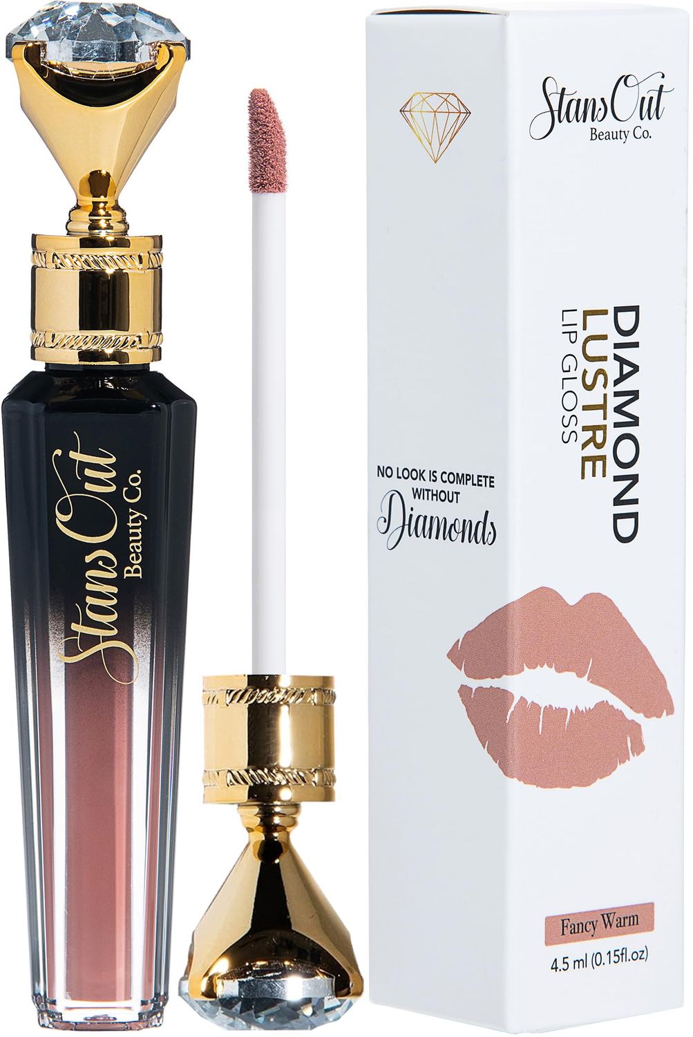 StansOut Beauty Diamond Lustre Fancy Warm Hydrating Lip Gloss | Cute Nude Moisturizing Butter-Smooth Colors | Shades for Naturally Plump &amp; Pout, Sparkling clear finishes &amp; Glossy Choices.