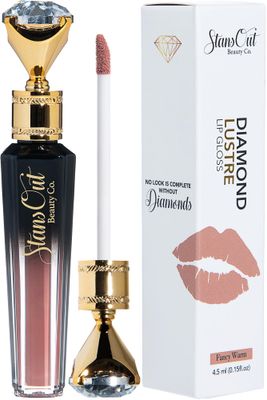 StansOut Beauty Diamond Lustre Fancy Warm Hydrating Lip Gloss | Cute Nude Moisturizing Butter-Smooth Colors | Shades for Naturally Plump &amp; Pout, Sparkling clear finishes &amp; Glossy Choices.
