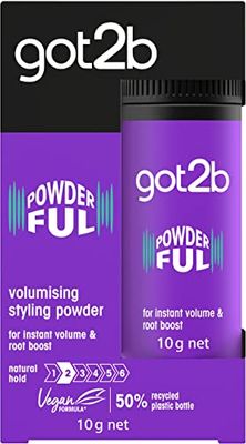 Got2B Schwarzkopf Powder&#39;ful Unisex Root Hair Styling Powder, For Instant Volume and Root Boost, Vegan, 10g