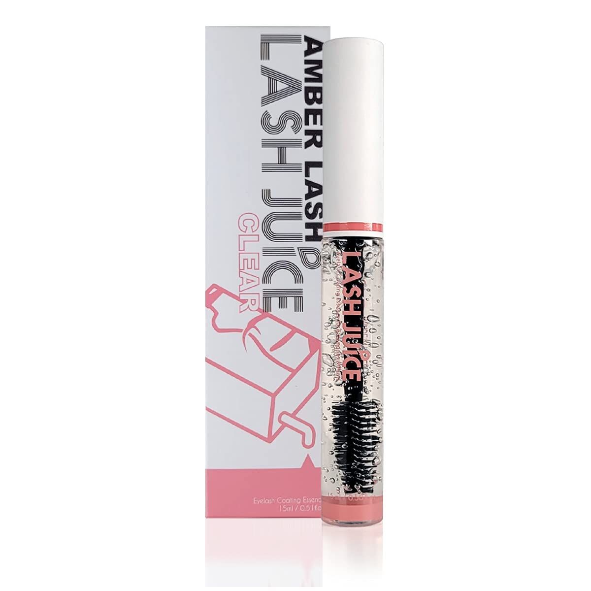 Lash Juice by Amber Lash, 3-in-1 Coating Essence and sealant for Eyelashes with Extensions and or Lift Perm, Protect and Nourish to Promote Healthy Eyelash 15ml  0.51 fl oz (Clear)