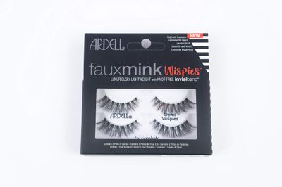 Ardell Faux Mink Wispies Lashes - Lightweight, Knot-Free, Natural-Looking False Eyelashes with Invisiband, 2-Pairs