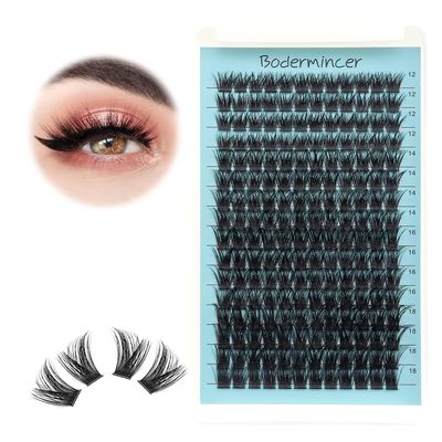 Bodermincer D Curl 16 Rows Large Pack 192 Cluster Eyelashes 8-10-12-14mm Mixed10-12-14-16mm Mixed12-14-16-18mm Mixed Length (12-14-16-18mm Mixed)