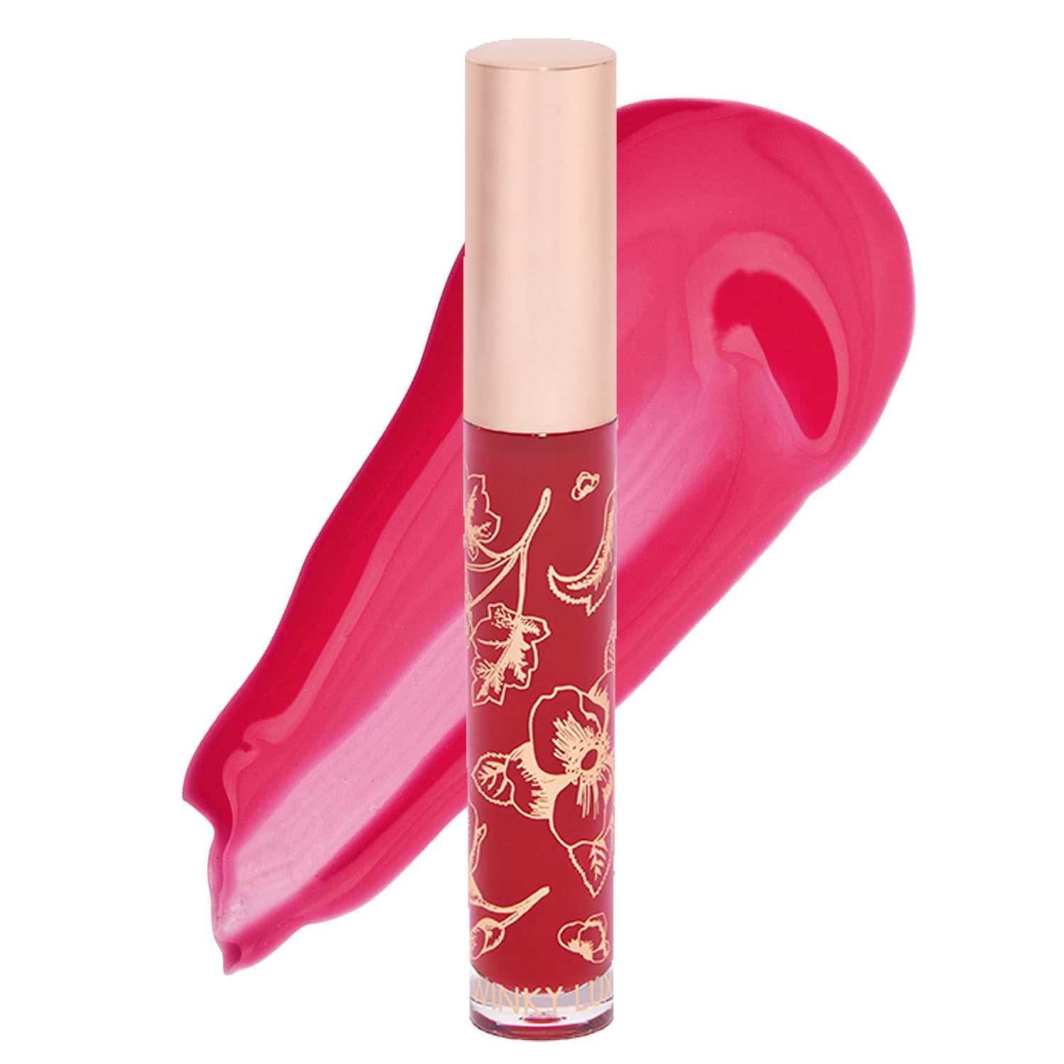 Winky Lux Fruity Gloss pH Lip Stain, Non Sticky Lip Gloss, Tinted Lip Oil, Lip Lacquer, Yummy Fruit Lipgloss, Jojoba Oil for Hydration &amp; Shine, Raspberry