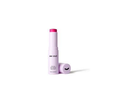 AMI COL Lip and Cheek Cream Multistick, Cream Blush Contour Stick, Lipstick for Women, Blush Stick, Lip and Cheek Tint, Highlighter Make Up Stick (Pink Sel)