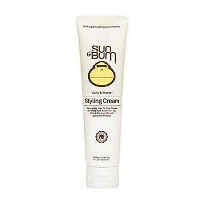Sun Bum Curls Styling Cream | Vegan and Cruelty Free Moisturizing Hair Treatment for Wavy and Curly Hair | 5 oz