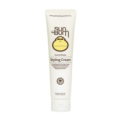 Sun Bum Curls Styling Cream | Vegan and Cruelty Free Moisturizing Hair Treatment for Wavy and Curly Hair | 5 oz