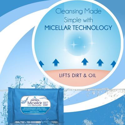 Body Drench Micellar 3-In-1 Cleansing Water and Makeup Remover Wipes, (30 wipes per pack) x 6 pack