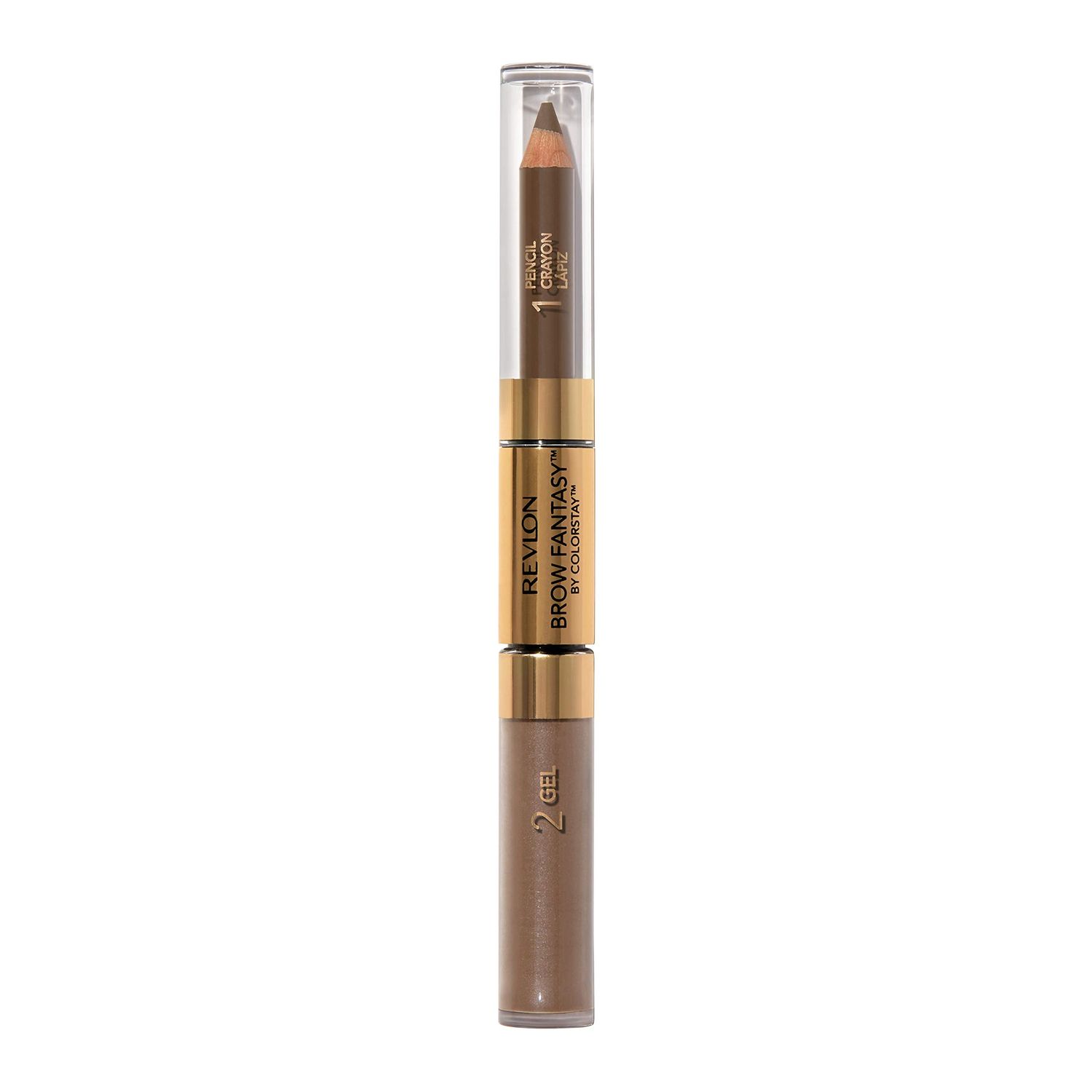 Revlon Eyebrow Gel &amp; Pencil, ColorStay Brow Fantasy 2-in-1 Eye Makeup, Longwearing with Precision Tip, 108 Light Brown, 0.04 Oz