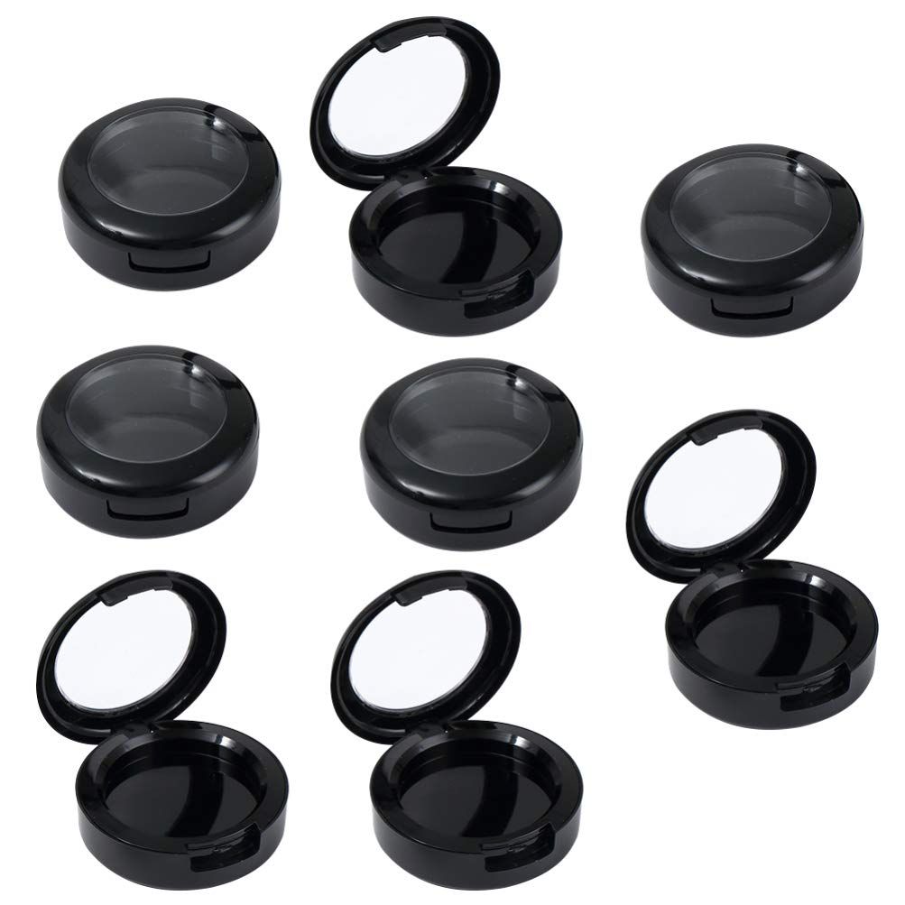 Lurrose 8Pcs Empty Makeup Eyeshadow Box Round Eyeshadow Storage Case Travel Eyeshadow Container for Women Girls