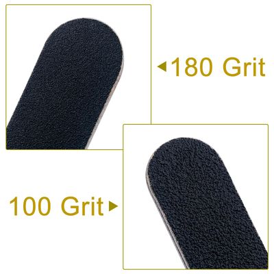 HeeYaa Nail File 10 PCS Professional Double Sided 100180 Grit Nail Files Emery Board Black Manicure Pedicure Tool and Nail Buffering Files