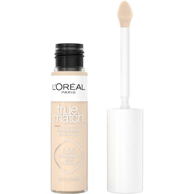 LOral Paris True Match Radiant Serum Concealer, Brightening Under Eye Concealer Make Up with 1.5% Hyaluronic Acid and Caffeine, C2, 0.33 Oz