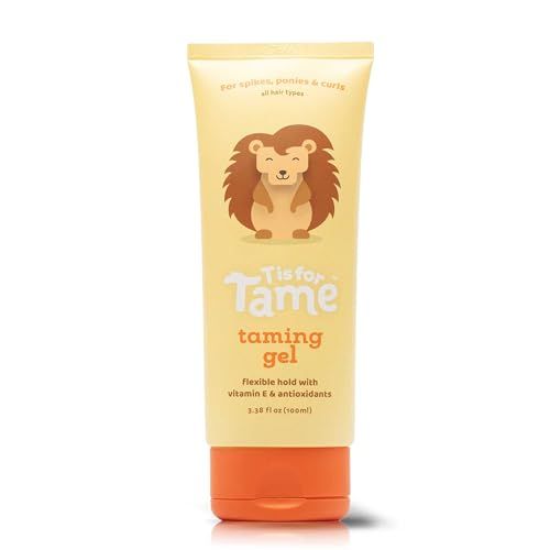 T is for Tame - Kids Hair Styling Gel, All-Natural Alcohol-Free Hair Gel for Kids &amp; Toddlers, 2023 Launch Date (3.38 Fl Oz Pack of 1)