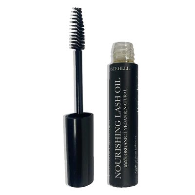 Tastehell Organic Eyelash Serum for Thicker, Longer Eyelashes and Eyebrows - Grow long Lashes with Nourishing Oil (10ML), Black