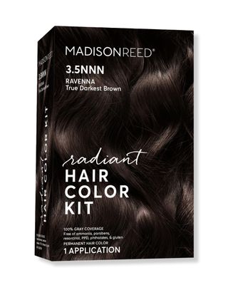 Madison Reed Radiant Hair Color Kit, Darkest Brown for 100% Gray Coverage of Resistant Gray Hair, Ammonia-Free, 3.5NNN Ravenna Brown, Permanent Hair Dye, Pack of 1