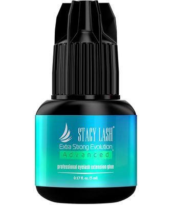 Stacy Lash Extra Strong Evolution Advanced Eyelash Extension Glue (0.17fl.oz5ml) 1Sec Dry 6Weeks RetentionBlack AdhesiveProfessional Supplies