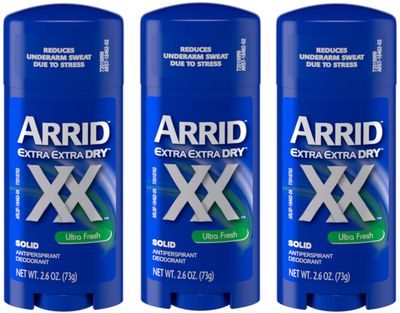Arrid XX Solid Antiperspirant &amp; Deodorant-Ultra Fresh-2.7 oz (Quantity of 3)