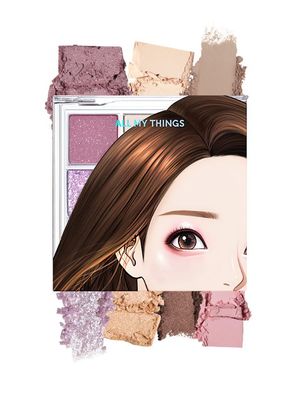 AMTS True Beauty Dear Jasmine Eyeshadow Palette, Matte Shimmer Glitter Highly Pigmented,Ultra-Blendable Naturing-Looking Day to Night Long Lasting, Cheek blush, K Beauty