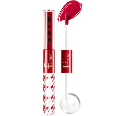 MIELIKKI Liquid Lipstick with Clear Lip Gloss, Dual Ended Lip Gloss, Moisturizing Lip Oil, High Pigmented Shine, Long Lasting, Lightweight, Non-Sticky, #12