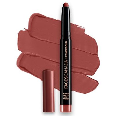 Faces Canada Hd Intense Matte Lipstick, Feather Light Comfort, 10 Hrs Stay, Primer Infused, Flawless Hd Finish, Made In Germany, Brown, Red, Pink, Purple, Nude Lip Color, Natural Coco, 0.05 Oz