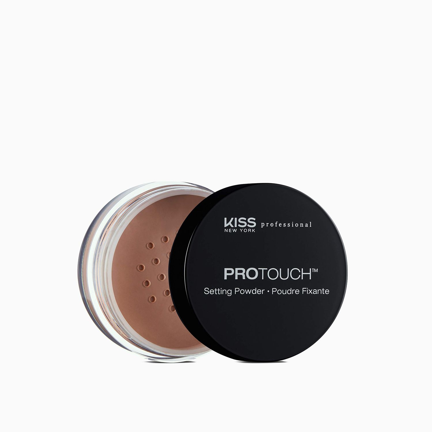 Kiss New York Pro Touch Setting Powder, Loose Setting Powder, Lightweight, Long-Lasting Face Powder Makeup, Controls Oil, Finishing Powder for Medium &amp; Tan Skin Tones (Earth)