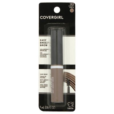 COVERGIRL - Easy Breezy Brow Volumizing Gel, Holds Brows for 24 Hours, Infused with Argan Oil &amp; Biotin, 100% Cruelty-Free