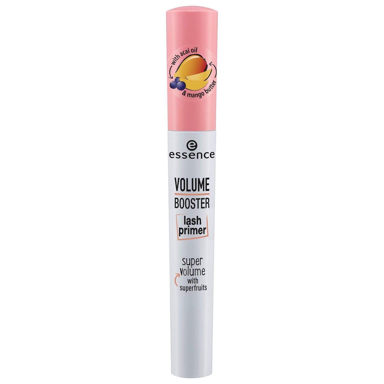 essence | Volume Booster Lash Primer Mascara | Infused with Mango Butter and Acai Oil for Nurtured Lashes | Conditioning Mascara Primer | White | Vegan | Paraben &amp; Cruelty Free (Pack of 1)