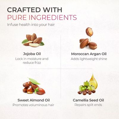 TYMO Weightless Hair Oil | Organic Nourishing Hair Treatment for Shine, Smoothness and Protection | Vegan Hair Serum Perfect for Dry, Damaged, Frizzy and Curly Hair, 2.7 Fl Oz