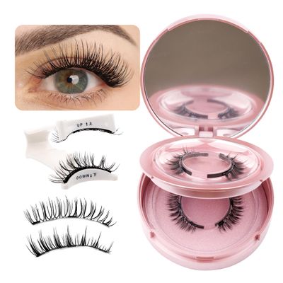 GEMERRY Magnetic Eyelashes Magnetic Eyelashes Natural Look Magnetic Eyelashes with Applicator and Mirror No Glue&amp;No Eyeliner Needed False Eyelashes Magnetic Lashes Kit Easy to Apply