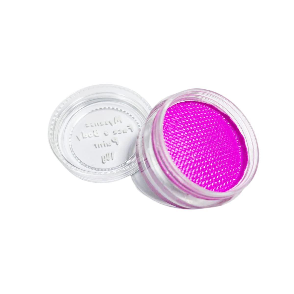 Mysense UV Blacklight Face Paint,Neon Fluorescent Body Paint,Single Water Activated Eyeliner,Water Based Glow in the Dark Makeup for Party Halloween Cosplay,Magenta