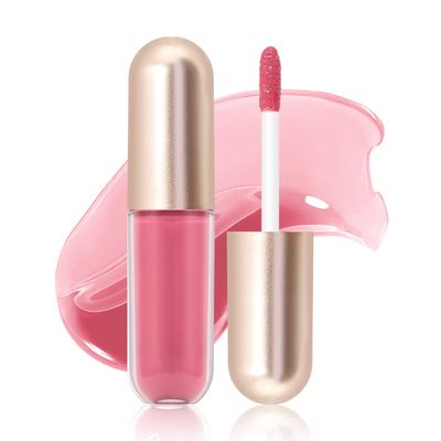 KISSIO Plumping Lip gloss,Glossy and Cool,Make Lips Plump and Moisturizing,Lip Gloss contains Peppermint and Beeswax,Cruelty Free,0.19 oz,04 Liqueur