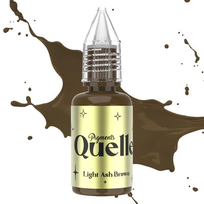 QUELLE Microblading Ink Permanent Makeup Pigment 0.5oz15ml Eyebrow Ink Microblading Pigment for Eyebrow Eyeliner (Light Ash Brown)