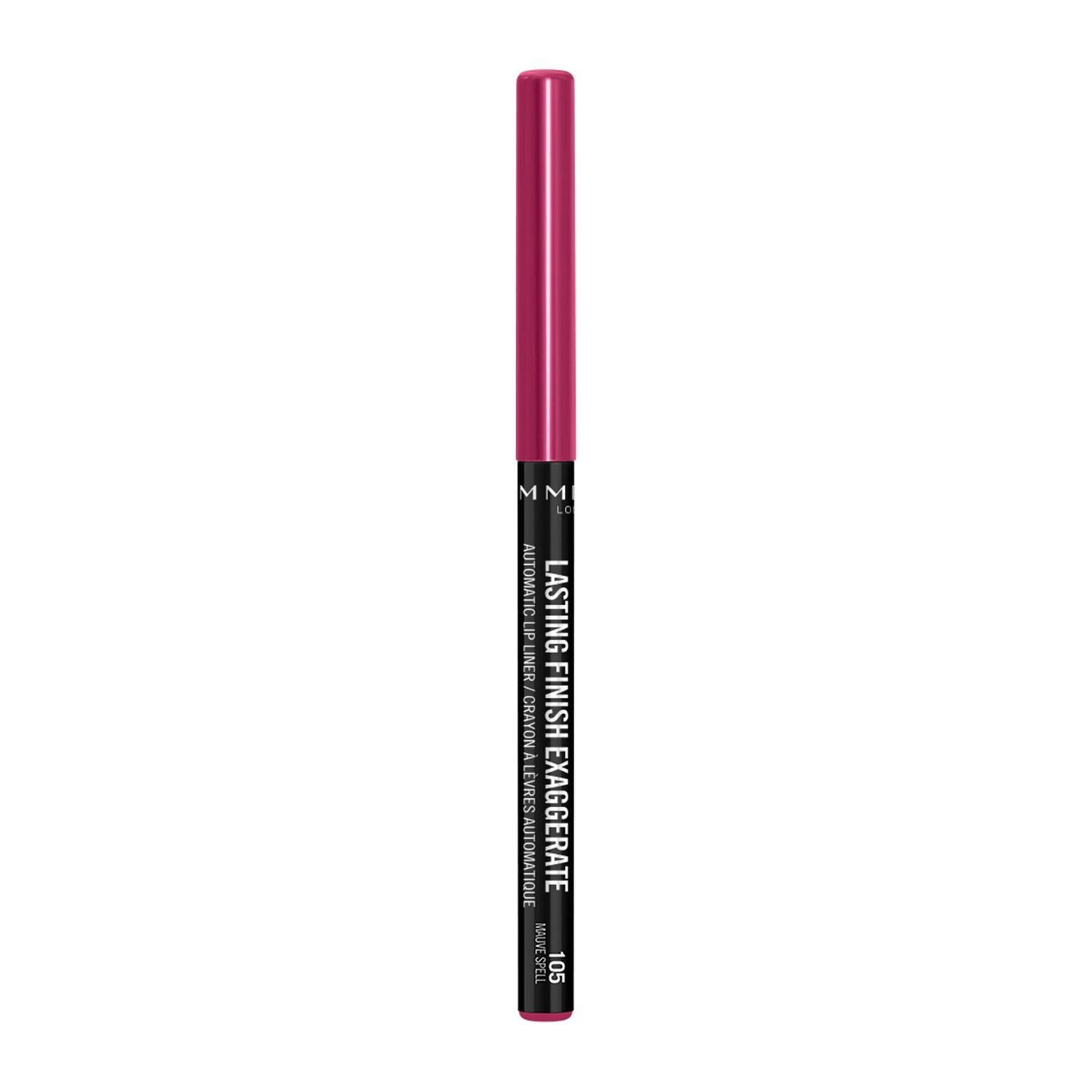 Rimmel Lasting Finish Exaggerate Automatic Lip Liner - Rich, Smooth Formula for Long Lasting Lip Looks - 105 Mauve Spell, .01oz