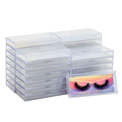 Stockroom Plus 30-Pack Holographic Silver Empty Lash Boxes for False Eyelashes, Lash Cases Empty Bulk Wholesale with Paper Card for Makeup Artists, (4.3 x 2 Inches, 0.55&quot; Width)