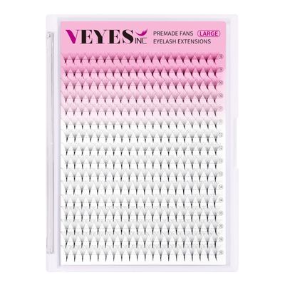 VEYES INC Premade Fans Eyelash Extensions 3D-14D CD curl 9-16mm Natural &amp; Volume Mixed Length Eyelash Tray, Professional Lash Supplies, Matte Black(7D 0.07 D-curl 9-16mm)